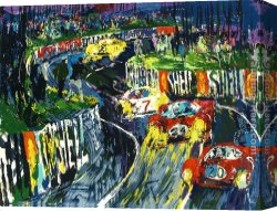 Neiman Canvas Paintings - 24 Hours at LeMans by Leroy Neiman