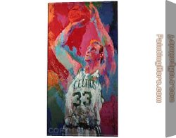 The Bird Seller Canvas Paintings - 33 For 3, Larry Bird by Leroy Neiman