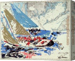 The Stirrup Cup Canvas Paintings - America's Cup by Leroy Neiman