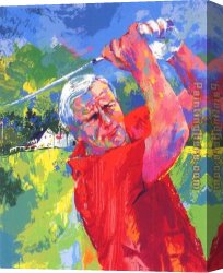 Arnold Canvas Paintings - Arnold Palmer at Latrobe by Leroy Neiman