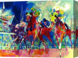 Neiman Canvas Paintings - Churchill Downs by Leroy Neiman