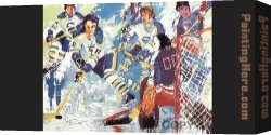 French Canvas Paintings - French Connection by Leroy Neiman