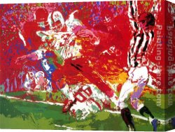 An Interesting Game Canvas Paintings - Game of the Century, Nebraska Suite by Leroy Neiman