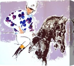 Club Canvas Paintings - Jockey Suite Clubs by Leroy Neiman