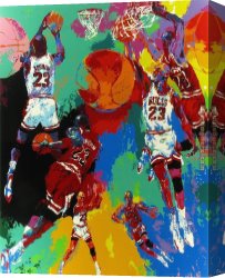 Michael Flohr Last Call Buena Vista Canvas Paintings - Michael Jordan by Leroy Neiman