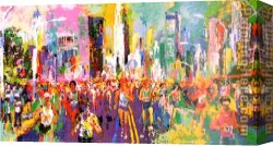The Spirit of New York Canvas Paintings - New York Marathon by Leroy Neiman