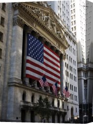 Neiman Canvas Paintings - New York Stock Exchange by Leroy Neiman