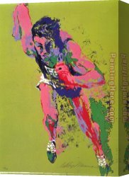Neiman Canvas Paintings - Olympic Runner by Leroy Neiman