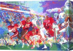 Figure Classic Canvas Paintings - Post-Season Football Classic by Leroy Neiman