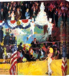 The Hunting Party Canvas Paintings - President's Birthday Party by Leroy Neiman