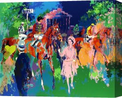 Queen Canvas Paintings - Queen at Ascot by Leroy Neiman