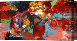 Rocky Coast Canvas Paintings - Rocky by Leroy Neiman