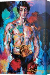 Rocky Coast Canvas Paintings - Rocky Balboa by Leroy Neiman