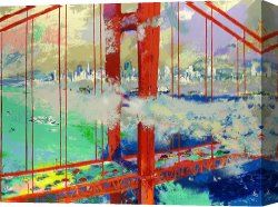 Day) Canvas Paintings - San Francisco by Day by Leroy Neiman