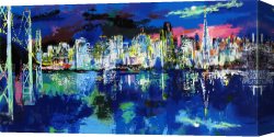 Dance The Night Away Canvas Paintings - San Francisco by Night by Leroy Neiman