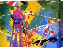 It Was to Be a Lasso Duel to The Death Canvas Paintings - Sudden Death by Leroy Neiman