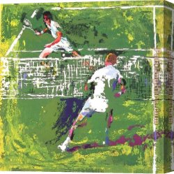 Guitar Player Canvas Paintings - Tennis Players by Leroy Neiman