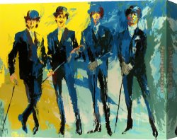 The Beatles @ Abbey Road Canvas Paintings - The Beatles by Leroy Neiman