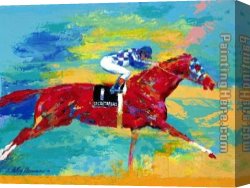 Great Canvas Paintings - The Great Secretariat by Leroy Neiman