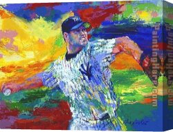 Roger Canvas Paintings - The Rocket Roger Clemens by Leroy Neiman