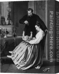 The Conversation Canvas Paintings - Conversation Piece by Lilly Martin Spencer