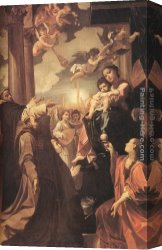 Carracci Canvas Paintings - Bargellini Madonna by Lodovico Carracci