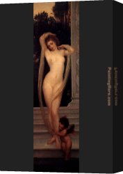 Edmund Blair Leighton Canvas Paintings - A Bather by Lord Frederick Leighton