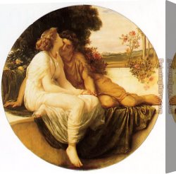 Lord Frederick Leighton Canvas Paintings - Acme and Septimus by Lord Frederick Leighton