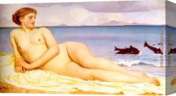 Edmund Blair Leighton Canvas Paintings - Actaea the Nymph of the Shore by Lord Frederick Leighton