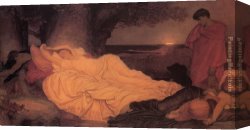 Lord Frederick Leighton Canvas Paintings - Cymon and Iphigenia by Lord Frederick Leighton