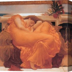 Edmund Blair Leighton Canvas Paintings - Leighton Flaming June by Lord Frederick Leighton