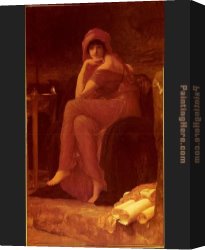 Lord Frederick Leighton Canvas Paintings - Sibyl by Lord Frederick Leighton