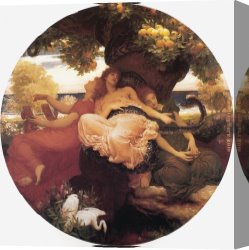 Edmund Blair Leighton Canvas Paintings - The Garden of the Hesperides by Lord Frederick Leighton
