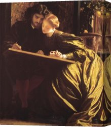 Edmund Blair Leighton Canvas Paintings - The Painter's Honeymoon by Lord Frederick Leighton
