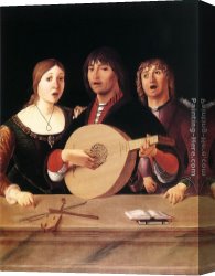 Lorenzo Costa Canvas Paintings - Concert by Lorenzo Costa