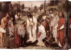 Conversion Canvas Paintings - Conversion of St Valerian by Lorenzo Costa