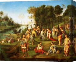 A Peaceful Retreat Canvas Paintings - The Garden Of The Peaceful Arts by Lorenzo Costa