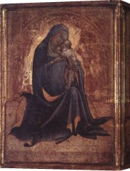 Monaco Canvas Paintings - Diptych Madonna of Humility by Lorenzo Monaco