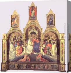 Monaco Canvas Paintings - The Coronation of the Virgin by Lorenzo Monaco
