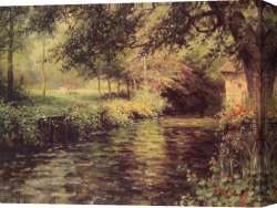 Aston Canvas Paintings - A Sunny Morning at Beaumont-Le Roger by Louis Aston Knight