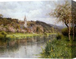 Aston Canvas Paintings - Along the Seine by Louis Aston Knight