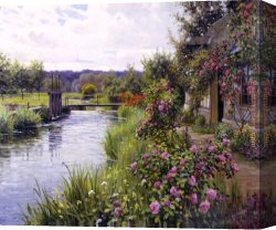 The Flower Seller Canvas Paintings - flowers in bloom by Louis Aston Knight