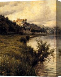 Aston Canvas Paintings - Hilltop Chateau by Louis Aston Knight