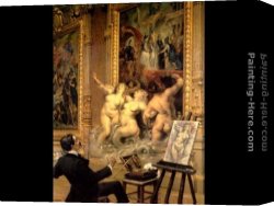 Beroud Canvas Paintings - The Joys Of The Flooding by Louis Beroud
