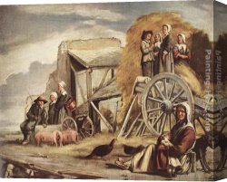 The Cart Or Return From Haymaking Canvas Paintings - The Cart or Return from Haymaking by Louis Le Nain