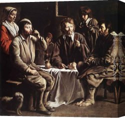 Nain Canvas Paintings - The Peasant Meal by Louis Le Nain