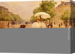 Schryver Canvas Paintings - Elysees by Louis Marie de Schryver