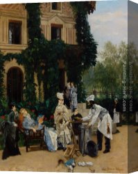 The Perfume Maker Canvas Paintings - Crepe Maker by Louis Robert Carrier-Belleuse