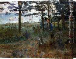 The Cemetery at St. Privat Canvas Paintings - Fishermen's Cemetery at Nidden by Lovis Corinth