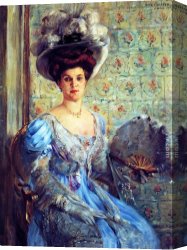 Countess Canvas Paintings - Portrait of Eleonore von Wilke, Countess Finkh by Lovis Corinth